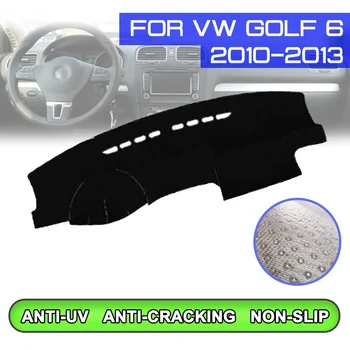 Auto Tabuli Mat pre Volkswagen Golf 6 2010 2011 2012 2013 Anti-špinavé Non-slip Dash Kryt Mat UV Ochranu, Tieň