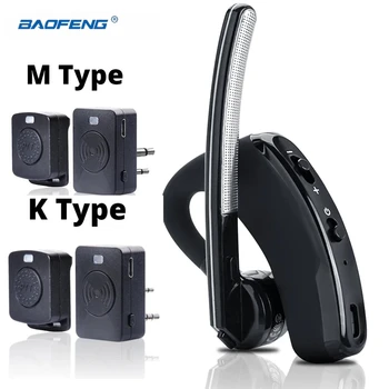 BaoFeng Walkie Talkie Bezdrôtový Headset Bluetooth PTT Slúchadlá s Mikrofónom M/K Portu pre UV-82 UV-5R BF-888S Kenwood Moto Ham Station