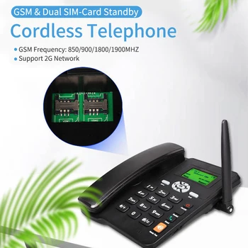 Bezdrôtový Telefón Stolný Telefón Podporu GSM 850/900/1800/1900MHZ Dual SIM Karte 2G Pevný Bezdrôtový Telefón ako Budík Funtion