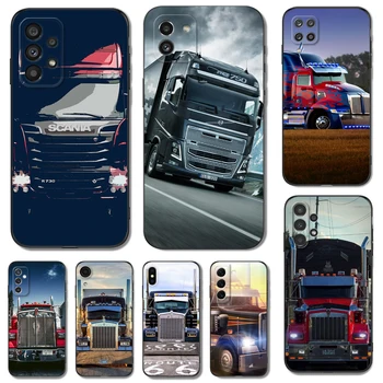 Black Tpu puzdro Pre Samsung Galaxy F23 M12 M22 M23 M32 4G M52 5G M30S M21 A04s nákladných vozidiel truck hlavu