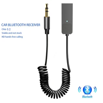 Bluetooth 5.2 Auto, Prijímač, Adaptér, Hudba pre Auto USB, 3.5 mm Konektory, Vysoká Audio Zavolať Pomoc Adaptér Plug And Play Vysielač