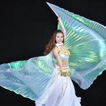 Brušný Tanec Krídlo Ženy, Brušný Tanec Priesvitné Isis Krídla Tanečné Rekvizity 9 Farieb Dospelých BellyDance Nosenie Príslušenstvo Krídla