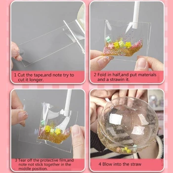 Bublifuk Nanos Lepiaca Páska Jedinečné Ručné Balón Crafting Dodanie odbúranie Stresu DIY Balón Art Bubble Pásky urob si sám P15F
