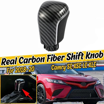 Carbon Fiber Radenie Gombík Loptu Shift Hlava Pre Corolla Levin Camry XV70 V70 Avalon 2018 2019 2020