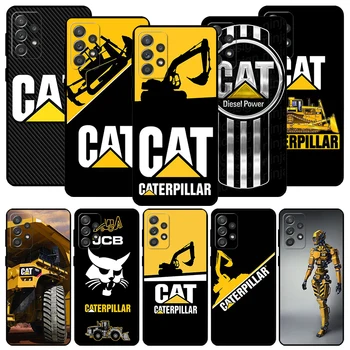 Caterpillar Logo Black Telefón puzdro pre Samsung Galaxy A54 A52 A53 A13 A14 A12 A34 A32 A33 A23 A24 A22 A04 A03S A02S A72 A73 Kryt