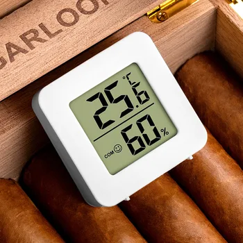 Cigary Humidor Miniatúrny Digitálny LCD Displej Krytý Pohodlné Snímač Teploty Vlhkomer Teplomer Vlhkomer
