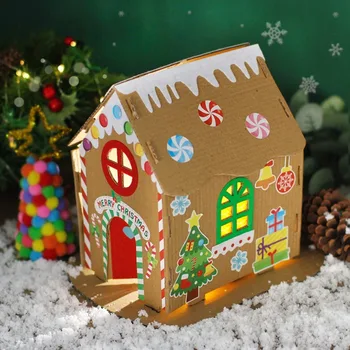 Dekorácie Vianočné Dekorácie Sneh Dom DIY Papier Mš Diy Materiál Package karta Bezpečnostných Vianočné Ozdoby