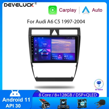 Develuck Android 11 autorádia pre Audi A6 C5 1997-2004 S6 1999-2004 RS6 2002 až 2006 Multimediálny Prehrávač Carplay Auto Stereo GPS, DVD