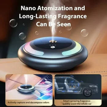 Difuzér, LED Svetlo, Vôňa Aromaterapia Osviežovač Vzduchu Parfum Auto Difúzor Smart Auto Zvlhčovač Esenciálny Olej