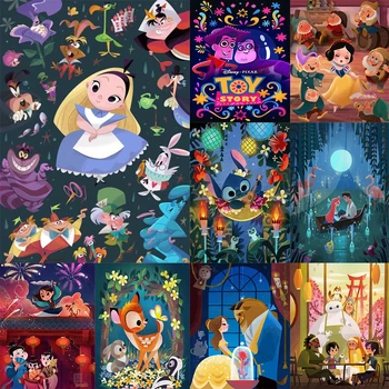 Disney Princezná Diamond Maľovanie Snow White Mozaiky Cross Stitch Ručné 5D Diy Farby Plné Cvičenia Dospelých Remeslá