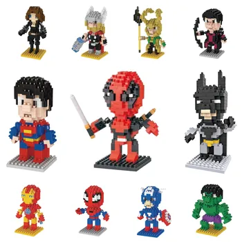 Disney Stavebné Bloky Avengers Micro Diamond Malé Častice, Zostavené Stavebné Bloky, Iron Man Spider Hračka DIY Stavebné Bloky