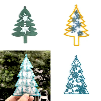 DIY Lesklé Vianočný Stromček Snowflake Keychain Plesne Epoxidové Živice Šperky