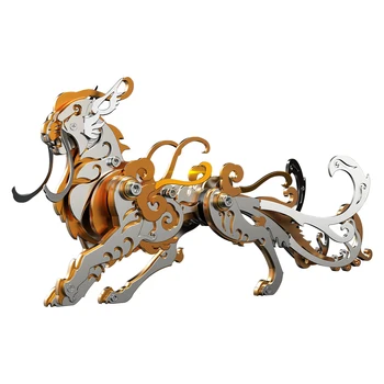 DIY Montáž Čínsky Tiger Zver 3D Kovový Model Súpravy Hračiek Starovekej Čínskej Zver Model Hračka Nastaviť model súpravy vybudovať pre dospelých