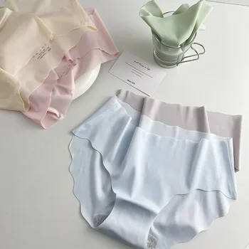 Dámske bezšvové prádlo antibakteriálne ice hodváb žien z jedného dielu s nízkym pásom priedušná sexy nohavičky letný športový deň žien