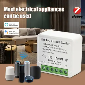 EWeLink Zigbee 16A MINI Smart Switch Istič Supporte 2-pásmový Ovládanie Časovač Bezdrôtový Prepínač Funguje S Alexa Domovská stránka Google