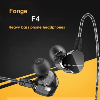 F4 Káblové In-Ear Slúchadlá Ťažké Basy Stereo Hluku Oddelením Kvality Zvuku Káblové Slúchadlá Pre Všetkých, 3,5 mm Jack Zariadenia Ženy Muži