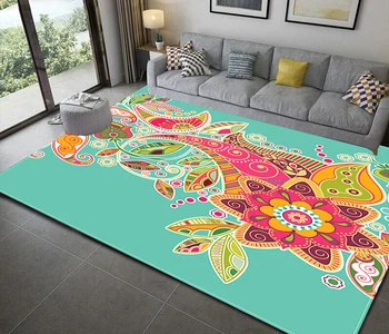 Farba psychedelic vzor koberec Námestie Protišmykových Plocha Podlahy Mat 3D Koberec Non-slip Mat Jedáleň, Obývacia Izba Mäkké Spálni Koberec