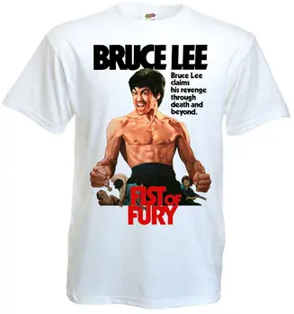 FIST OF FURY Bruce Lee Filmový Plagát tričko biele všetkých veľkostí