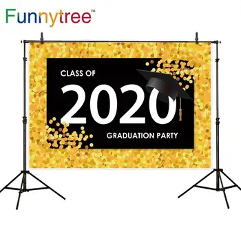 Funnytree triedy 2022 Foto Pozadie Zlaté Čierna Congrat Štúdia Spp Fotografie Pozadie Party Dekorácie Photocall