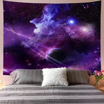 Galaxy hviezdne nebo gobelín psychedelic priestor scenérie fialová hviezdne nebo gobelín domáce dekorácie