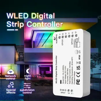 GLEDOPTO WLED 5-24V Wifi Smart Svetlo Pásy Radič Led Pásy, Rgb Controller 100 Dynamické Osvetlenie Režimy WLED APP Control