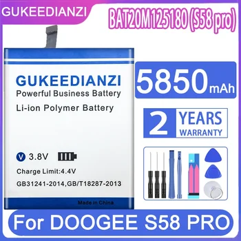 GUKEEDIANZI Náhradné Batérie BAT20M125180 (S58 pro ) 5850mAh pre DOOGEE S58 Pro S58Pro
