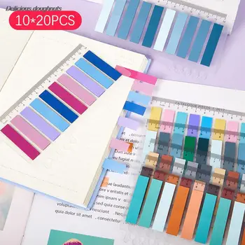 Hot Predaj 200/300pcs Kawaii Rainbow Index Farby Memo Pad Poznámok Papierové Nálepky poznámkový blok Záložku Školské potreby kancelárske potreby