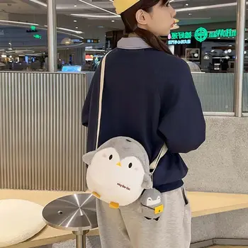 Hračka Bábika Plyšový Crossbody Taška Tvorivé Prenosný Telefón Peňaženky Penguin Kabelka Kórejský Štýl Zábavný Program Messenger Taška Dievča