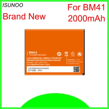 ISUNOO 5 ks/veľa BM41 BM 41 Li-ion batéria Telefónu Pre Xiao Redmi 1S/Mi2a/Hongmi 1S 2000mAh