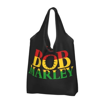 Jamajka Spevák Rock Reggae Bob Marleys Nakupovanie Tašky Roztomilý Shopper Ramenný Tote Tašky Veľkú Kapacitu Prenosné Kabelka