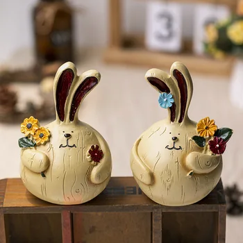 Kreatívne darčeky trúby cesnak králik pastoračnej bábika živice remesiel domáce dekorácie