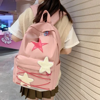 Kórejský Sladké All Star Zápas Batohy Japonských Žien, Streetwear Y2k Estetické Schoolbags High-capacity Kawaii Batoh Študentov