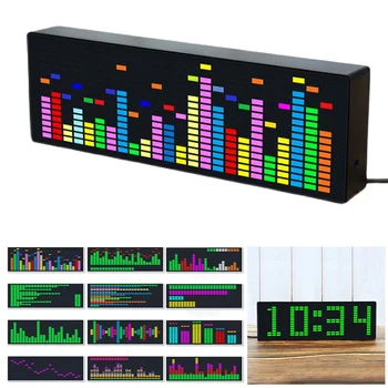 LED Hudba Zvukového Spektra Indikátor VU Meter VFD Audio Atmosféru Displej Hodiny Hlasom aktivovaný Drôt Ovládanie Indikátor Úrovne