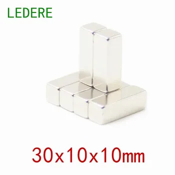 LEDERE 2/5 ks Magnet 30x10x10 Super Silné Kváder Blok Magnet Vzácnych Zemín Neodýmu N50 30 x 10 x 10 mm 30*10*10 MM 30*10*10 mm