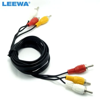 LEEWA 50pcs 150 cm 3-RCA Samec na 3-RCA Samec Audio/Video RCA Konektor Kábla #CA3829
