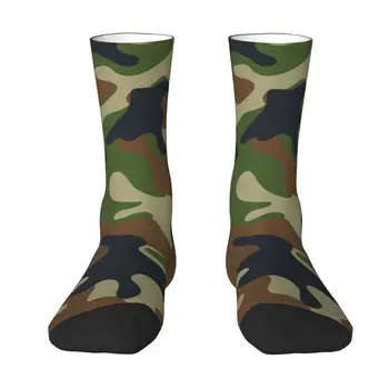 Lesná Kamufláž Mužov Posádky Ponožky Unisex Pohode Vojenské Armády Camo Jar Leto Jeseň Zima Šaty Ponožky