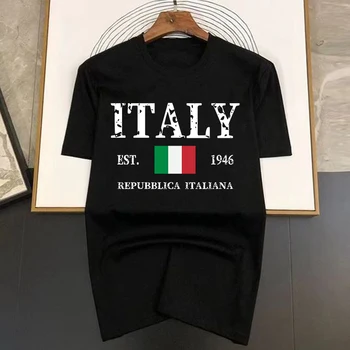 List Taliansko Mens Hip Hop tričká 2023 Nové Letné Zábavné Multicolor Vytlačené Bavlna Priedušná Tees Topy Muž Módne Tričko