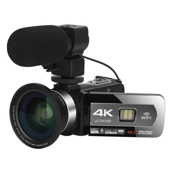 Live Streaming 4K Youtube Fotoaparát 18X Digitálny Zoom, WIFI Videokamera Automatické Zaostrovanie, Webkamera Plný UHD videorekordér Blogger Vlogging Zrastov
