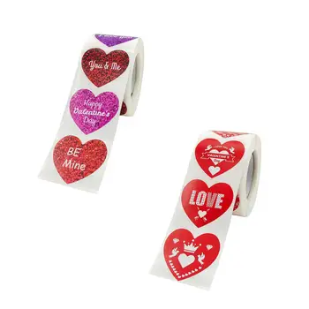 Láska Srdce Nálepky 1 Rolka Valentines Day Dekorácie, Nálepky Tesnenie Štítky pre Zapojenie Výročie Svadby, Party Doplnky