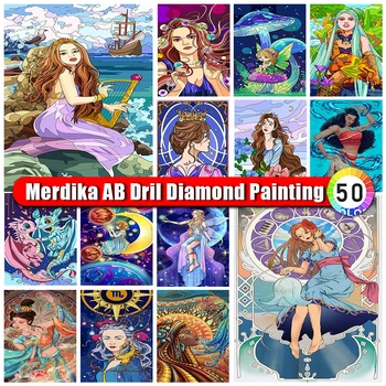Merdika Zips, Taška AB Diamond Maľovanie Dievča Cartoon Velvet Plátno Diamond Výšivky 5D Plný Cross Stitch Súpravy Mozaiky Obrázok