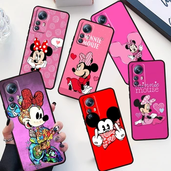 Mickey Minnie Roztomilý Disney Telefón puzdro Pre Xiao Mi 13 12T 12S 12X 12 11 11T 11i 10 TON 10 Pro Lite Ultra 5G Funda Čiernym Krytom