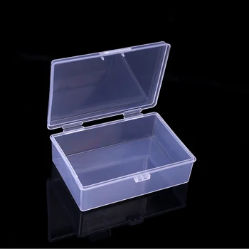 Mini Boxy Obdĺžnik Plastové Úložný Box Praktické Matné Priehľadné Toolbox Perličiek Šperky Prípade Displej Organizátor Kontajner