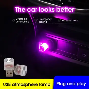 Mini USB Car Light LED Atmosféru Auto Okolia Nočného Neon Interiérové Svietidlo Núdzové PC Mobilné energetické Nabíjanie Kniha Svetla