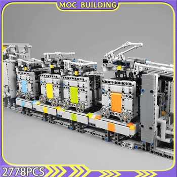 MOC Stavebné Bloky VOP Loptu Stroj 14 Technológia Motora Modelu DIY Montáž Technológie Tehly Hračky Vianočný Darček