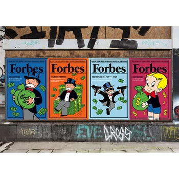 Moderný Pop Plagát Monopol Malý Riško Wall Street Art Forbes Plátno Na Maľovanie Výtlačkov Obrázkov Pre Obývacia Izba Domova