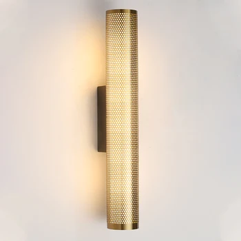 Mosadze, Železa Nástenné Svietidlo LED Vnútorné Výzdoba Steny Svetlo Luxusné Sconce Zrkadlo Svetlá Obývacia Izba, Spálňa, Podkrovie Retro Osvetlenie Chodby