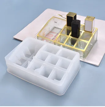 Multi-stožiare, silikónové formy epoxidové živice výroby nástroj, ktorý môže urobiť kozmetické úložný box rúž úložný box dekorácie