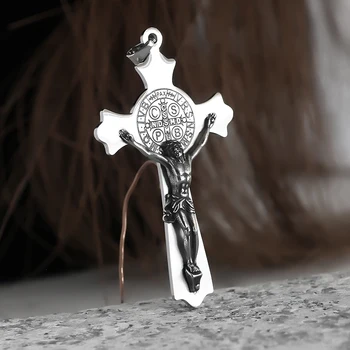 Muži a Ženy 2022 Nové Osobnosti Kompas Dizajn Ježiš Kríž Amulet Prívesok Rock Bežné Dar Kresťanskej Katolíckej Náhrdelník
