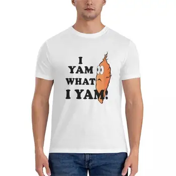 muži bavlnené tričko som YAM, ČO som YAM! Klasické T-Tričko chlapci biele tričká (T-shirt mužov muž čierne tričko