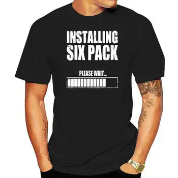Muži tričko inštalácia six pack cool Vytlačené T-Shirt tees top